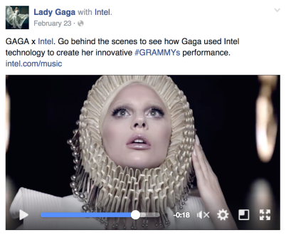 GaGa Facebook Branded Content Example