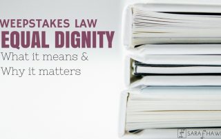 sweepstakes law Equal Dignity what it means and why it matters